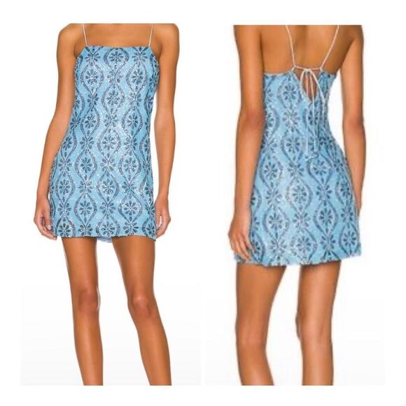 New Free People retro Babe Sparkle Mini Dress in Adonis
Combo size L - Picture 1 of 10